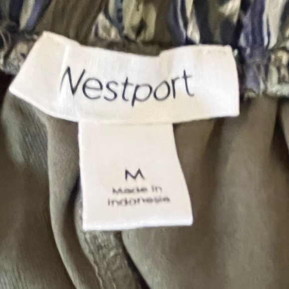 ♥️Westport Gypsy Olive Green & Blue Paisley Maxi Skirt Medium - Picture 5 of 11